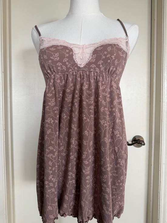 La SENZA Other - La Senza Babydoll Nightgown Chemise Floral Lace Trim Short Sleep Dress M